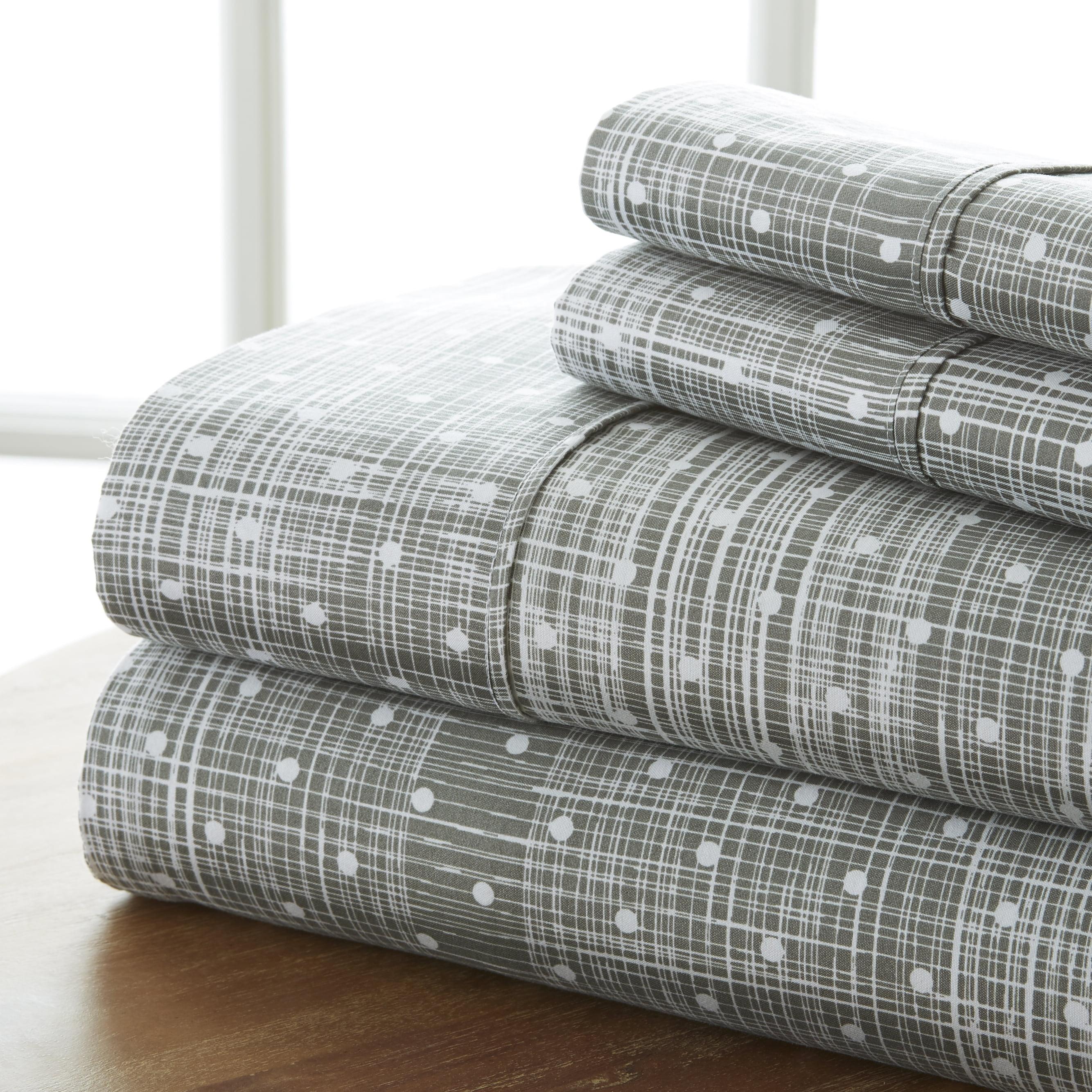 Simply Soft 4 Piece Sheet Set - Polka Dot Pattern