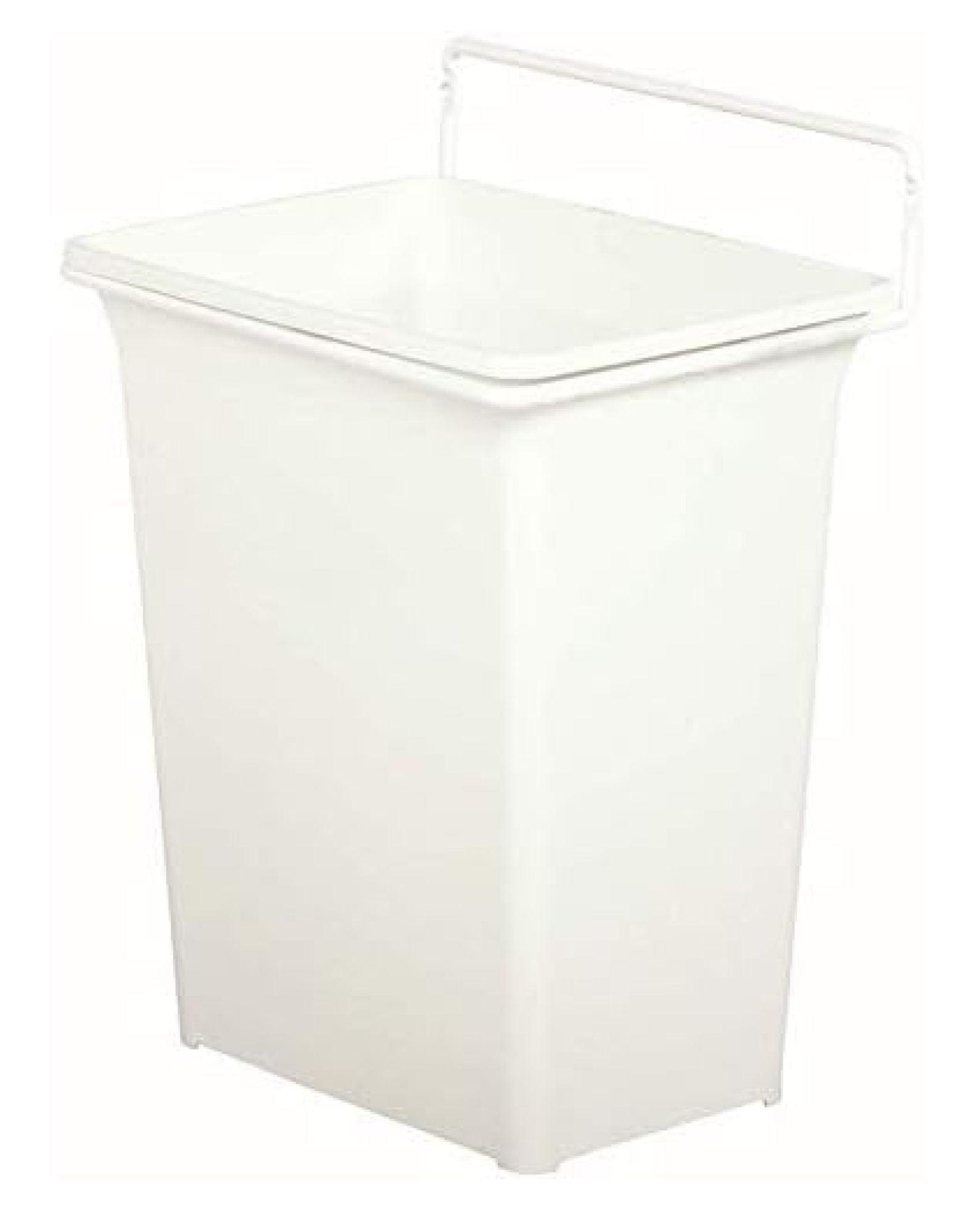 White Plastic Pull-Out Kitchen Waste Bin, 2.25 Gallons