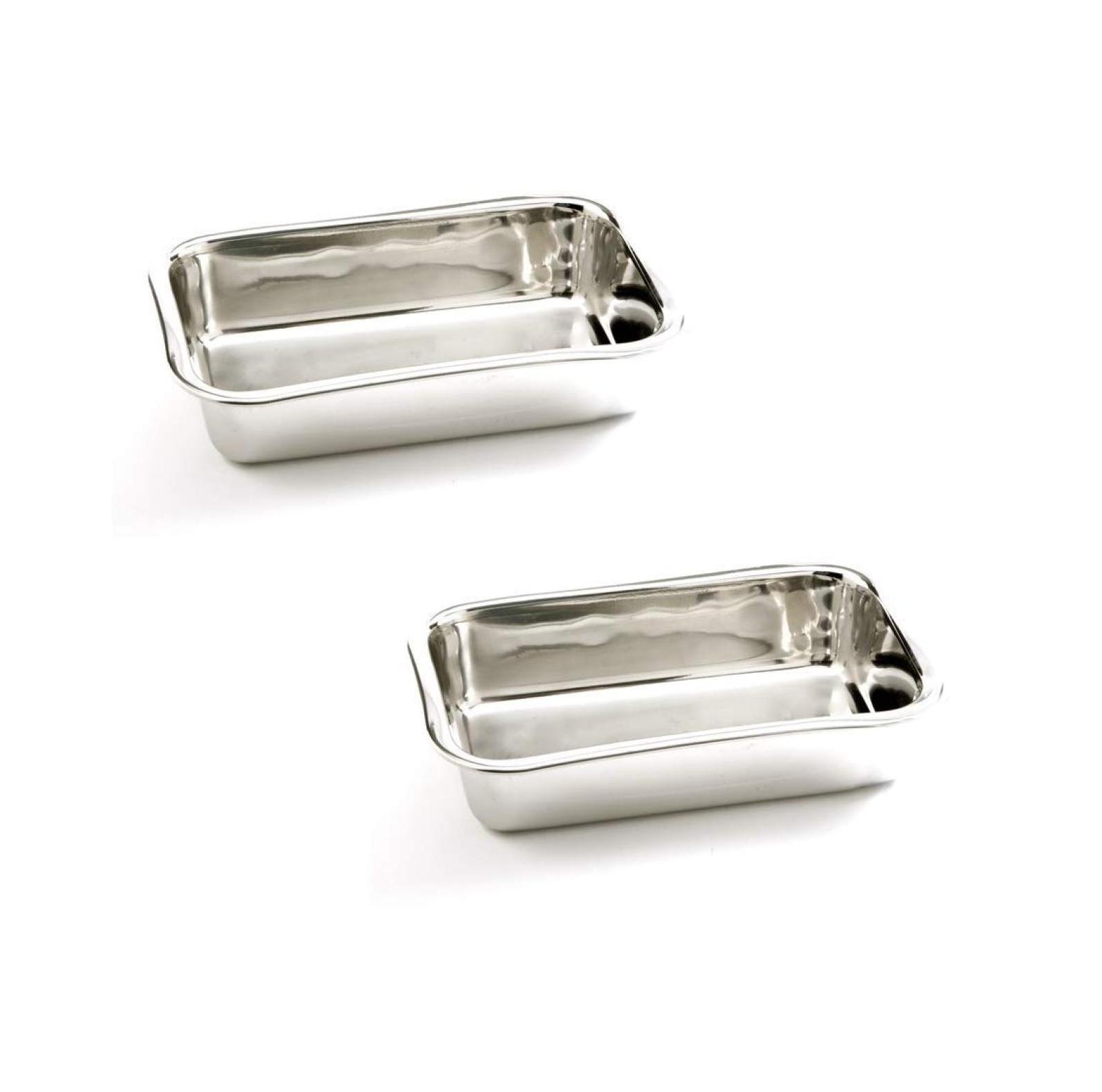 SinYYH Stainless Steel Bread Loaf Meatloaf Dessert Pan With A Mirror Finish | Model 3849 (2-Pack)