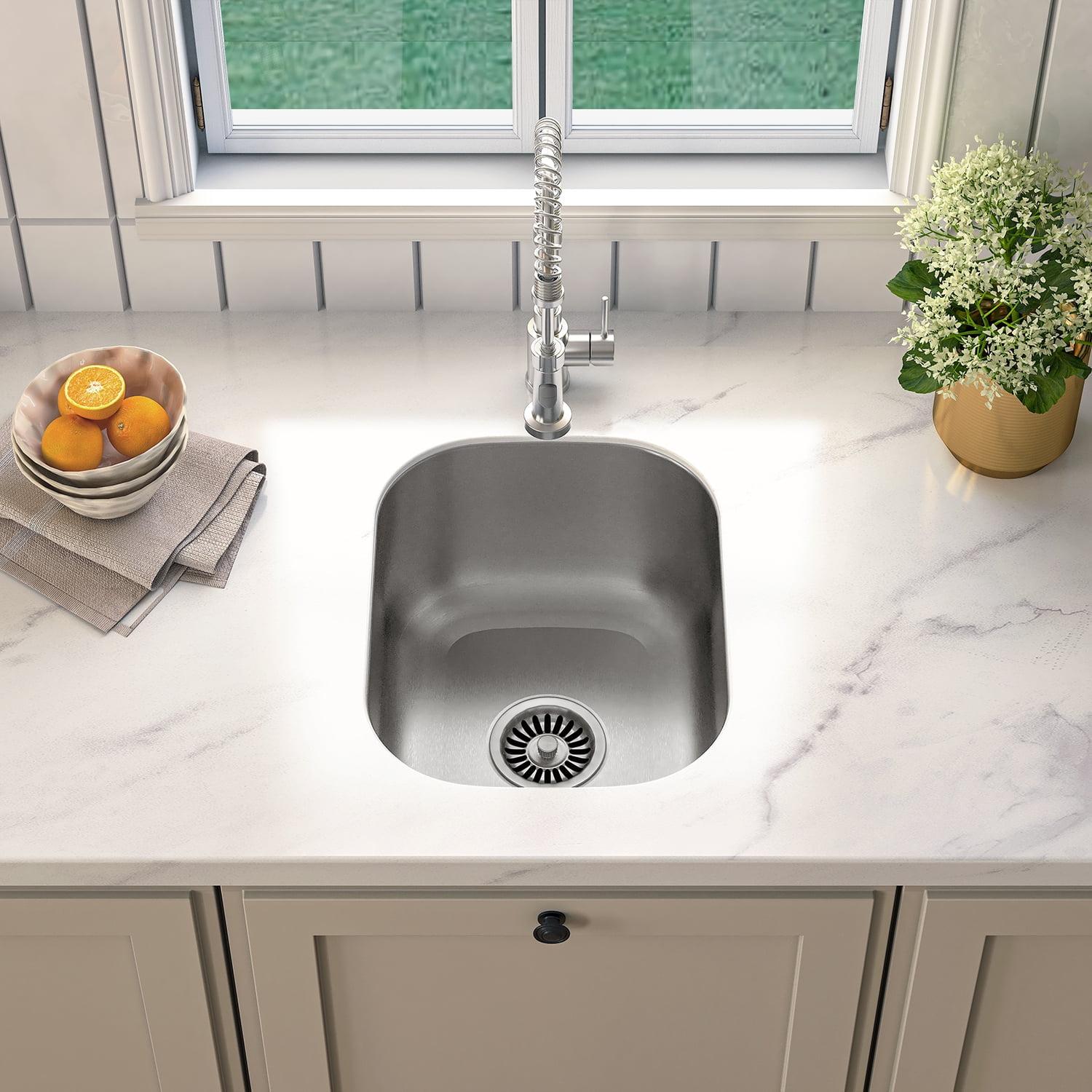 15'' L Undermount Single Bowl Stainless Steel Kitchen Sink