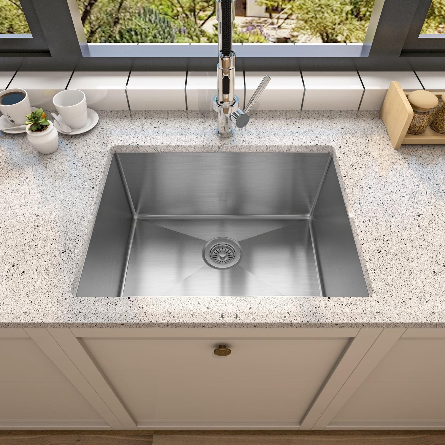 Sinber 23" Stainless Steel Drop-In Single Bowl Kitchen Sink