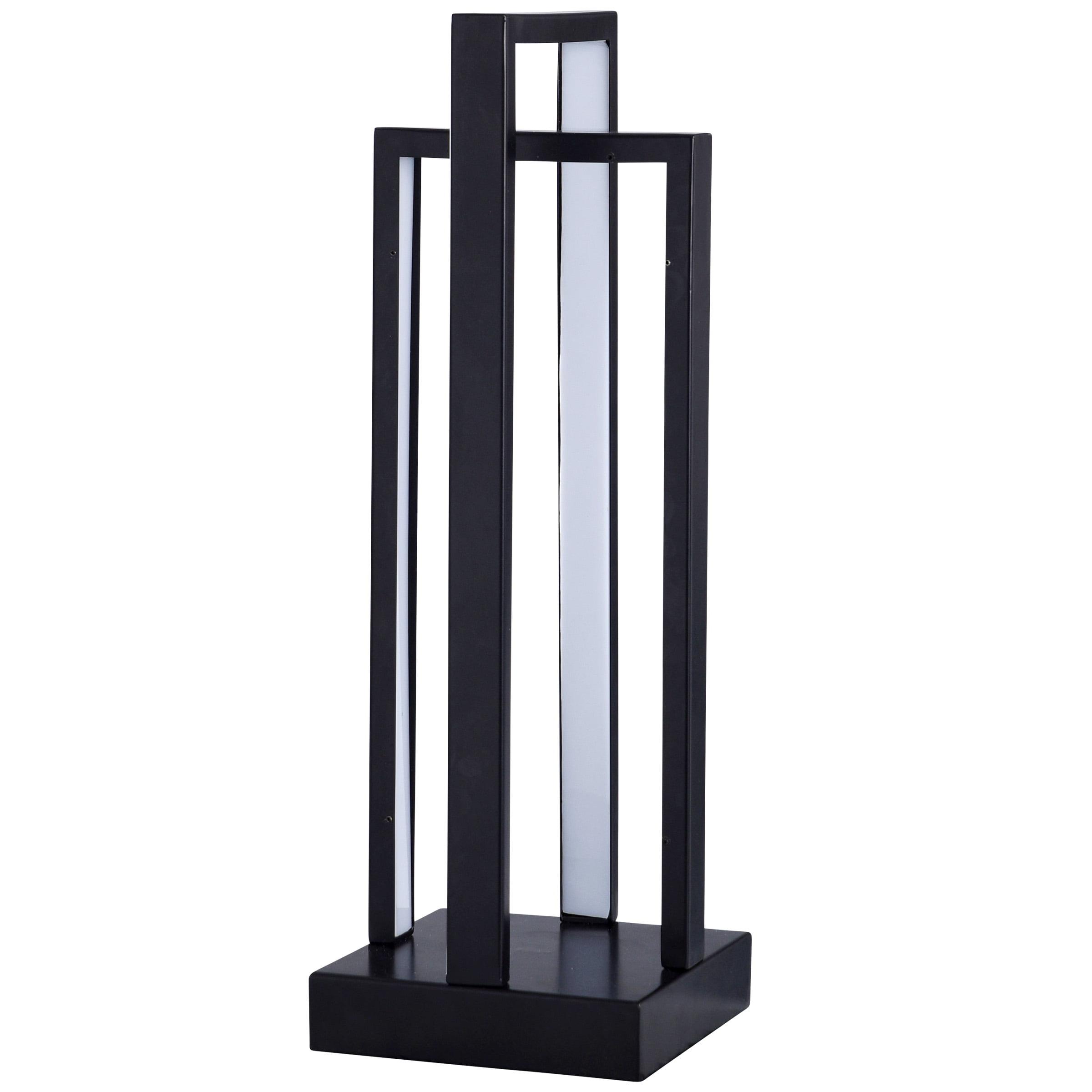 Singer 21" Black Metal LED Torchiere with Futuristic Accent