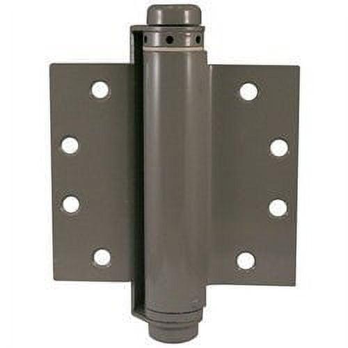 Brushed Steel Adjustable Self-Closing Barrel Spring Hinge 6x4.5 Inch - 2 Pack