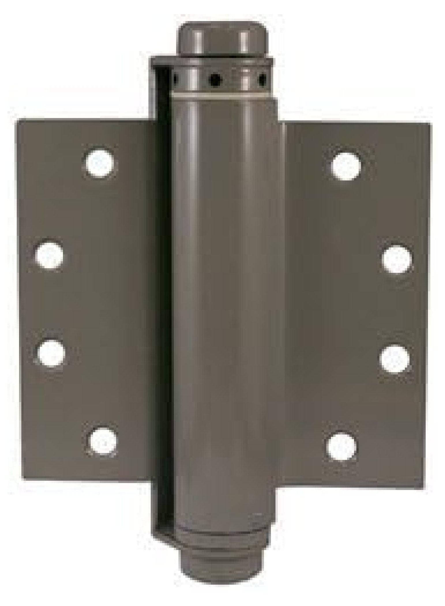 Brushed Steel Adjustable Self-Closing Barrel Spring Hinge 6x4.5 Inch - 2 Pack