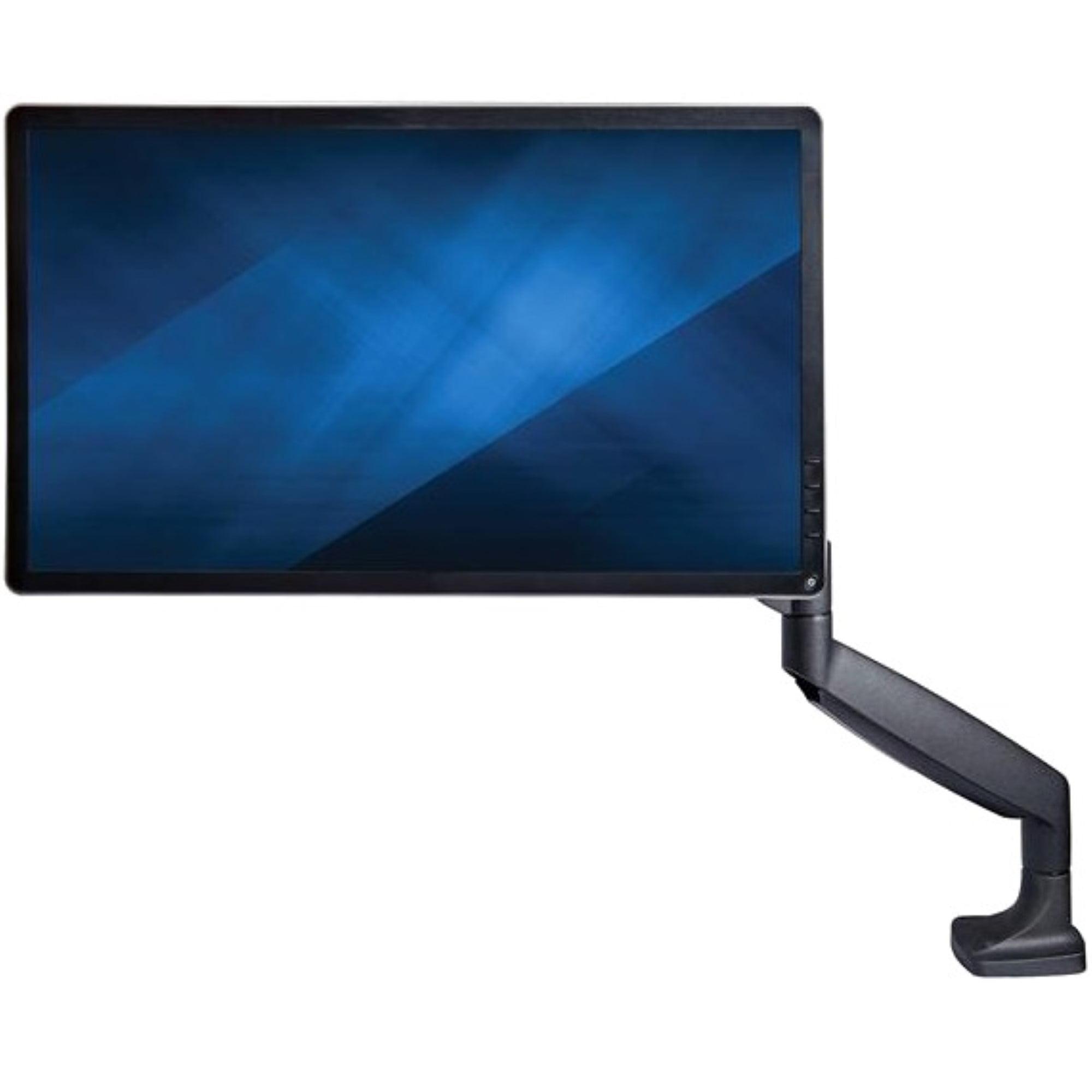 Black Full-Motion Desk Mount Monitor Arm with Riser