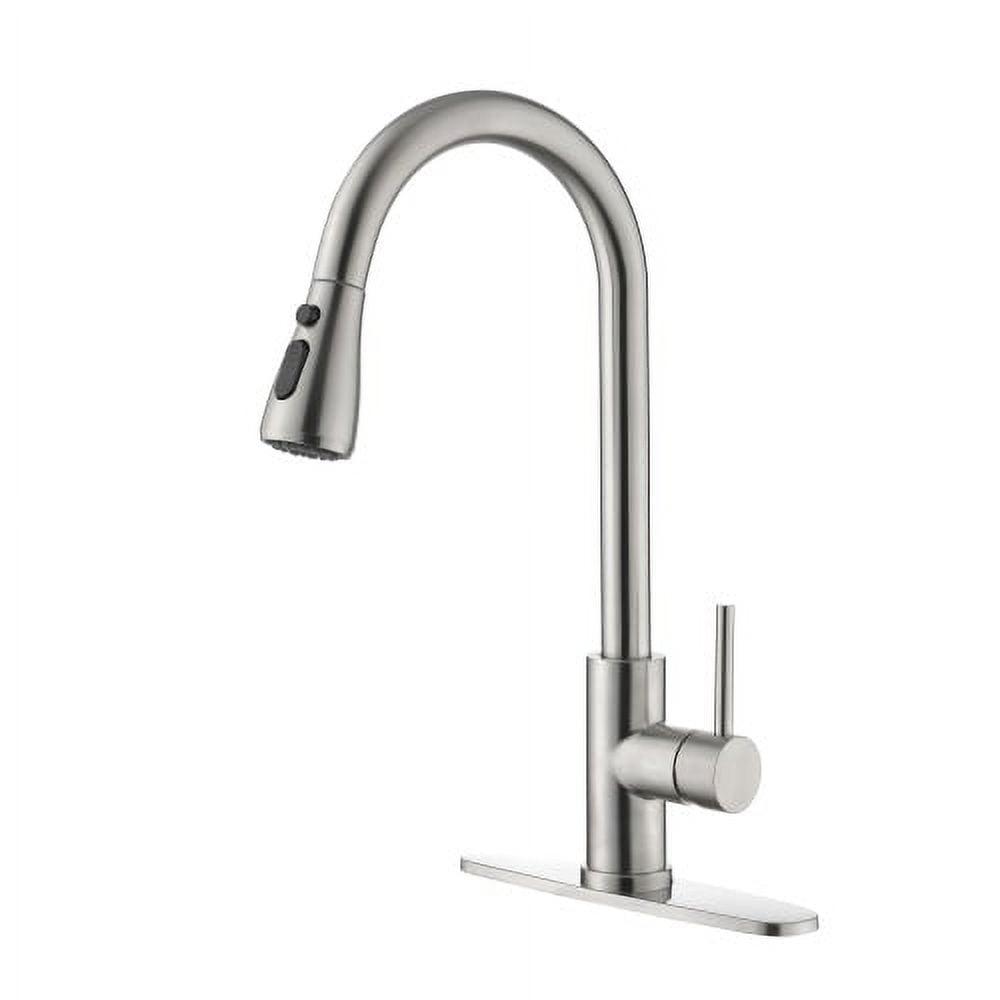 Kitchen Faucet With Pull-Down Spray Single Handle High Arc ,Stainless Steel Brushed Nickel