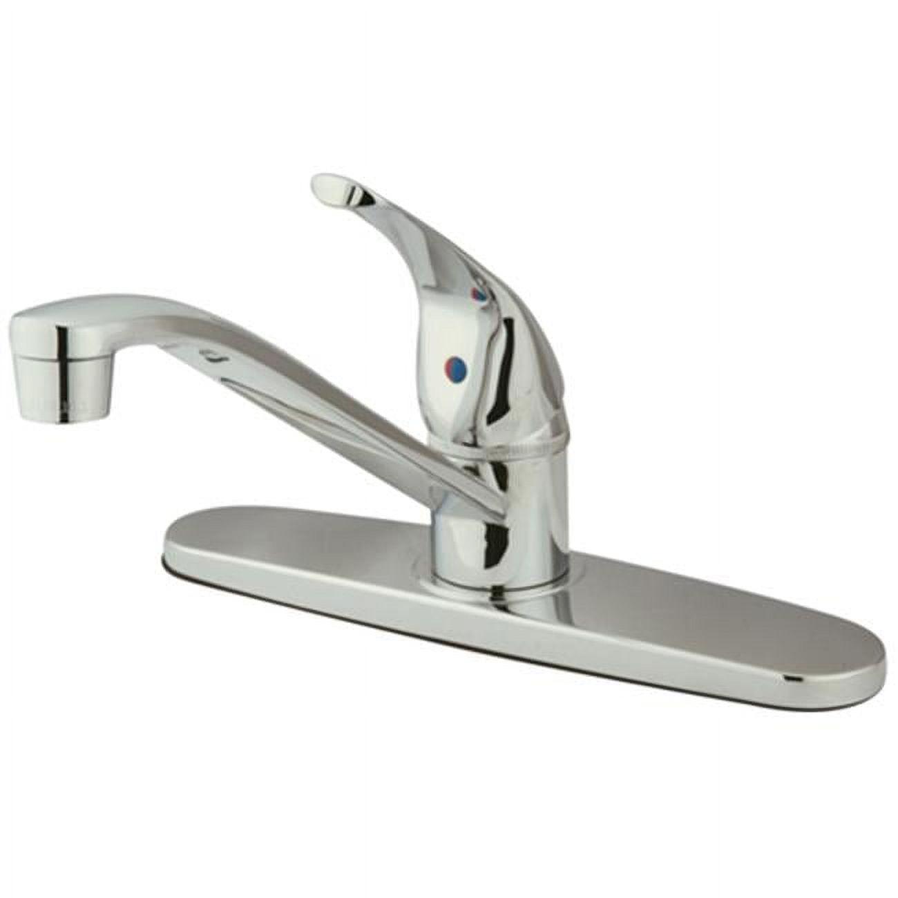 Polished Chrome Single Handle Kitchen Faucet with Side Sprayer