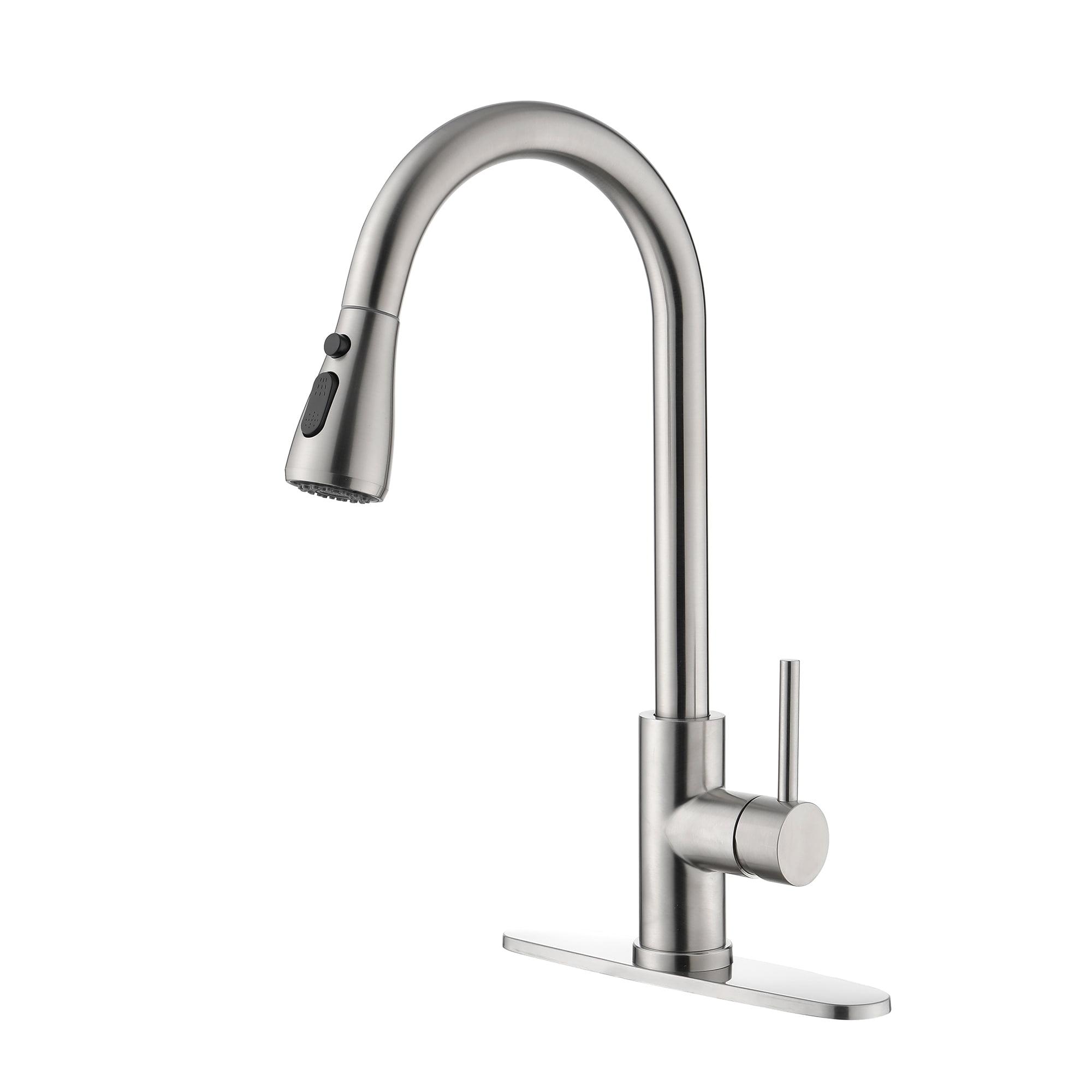 Brushed Nickel Single Handle Pull-Out Spray Kitchen Faucet