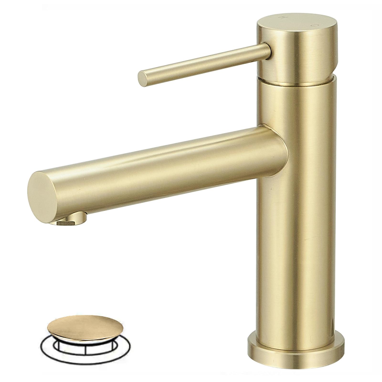 Single-Hole Single-handle Bathroom Faucet with Drain Assembly