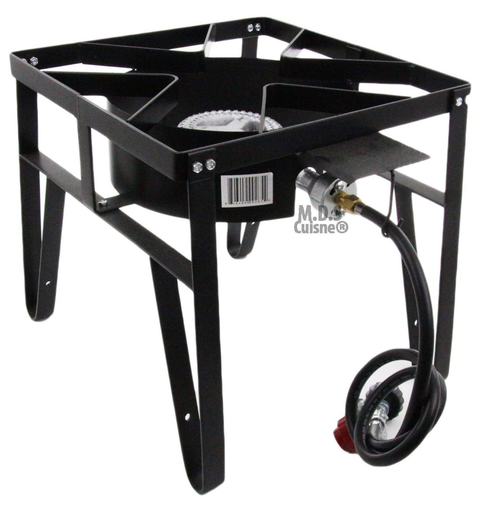 Single High Pressure Gas Burner Square Patio Outdoor Stove Propane Camping Heavy Duty