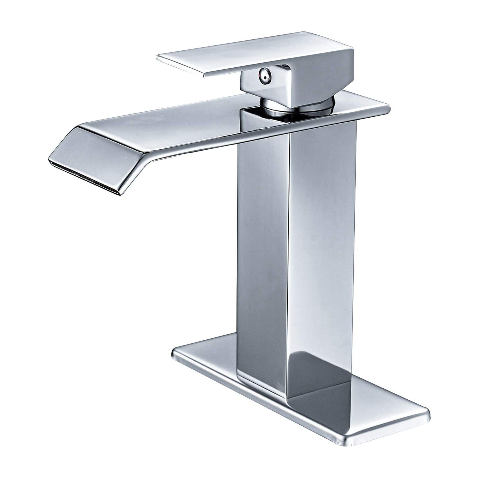 Modern Chrome Single Hole Bathroom Sink Faucet