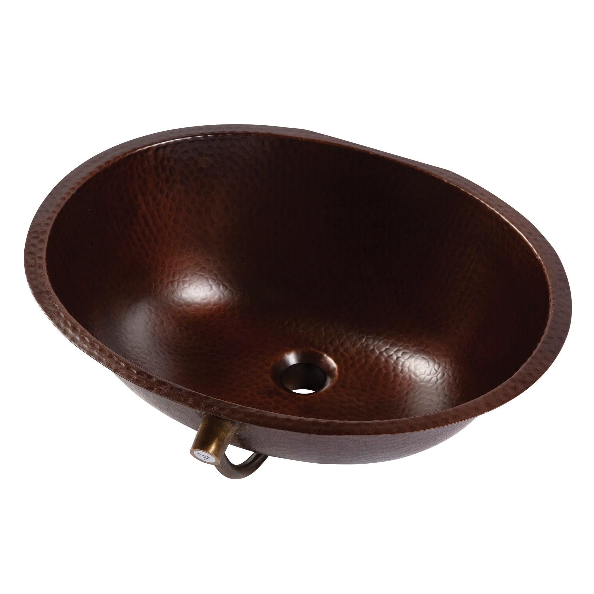 Freud 19" Oval Aged Copper Undermount Bathroom Sink