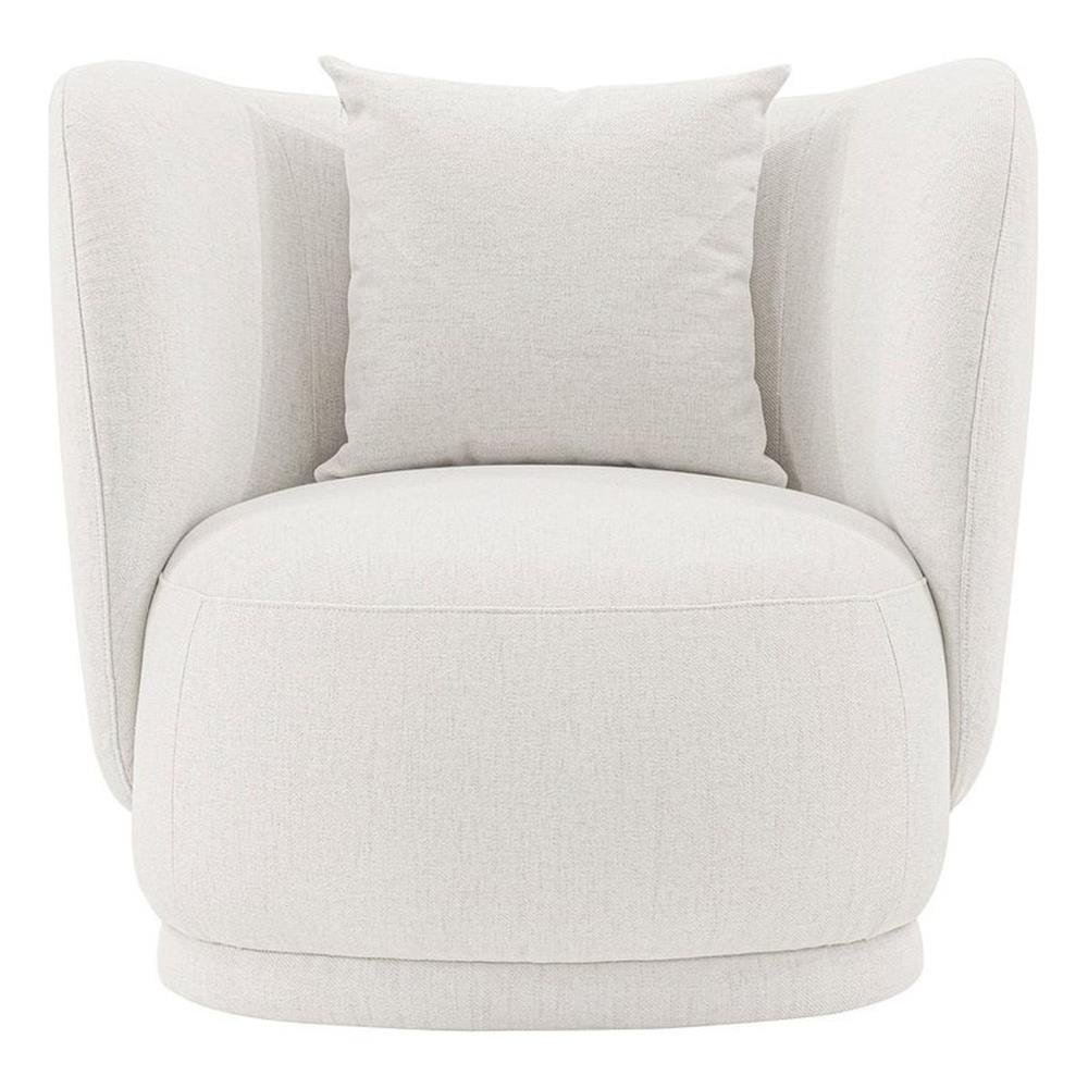 Siri Contemporary Linen Upholstered Accent Chair with Pillows - Manhattan Comfort