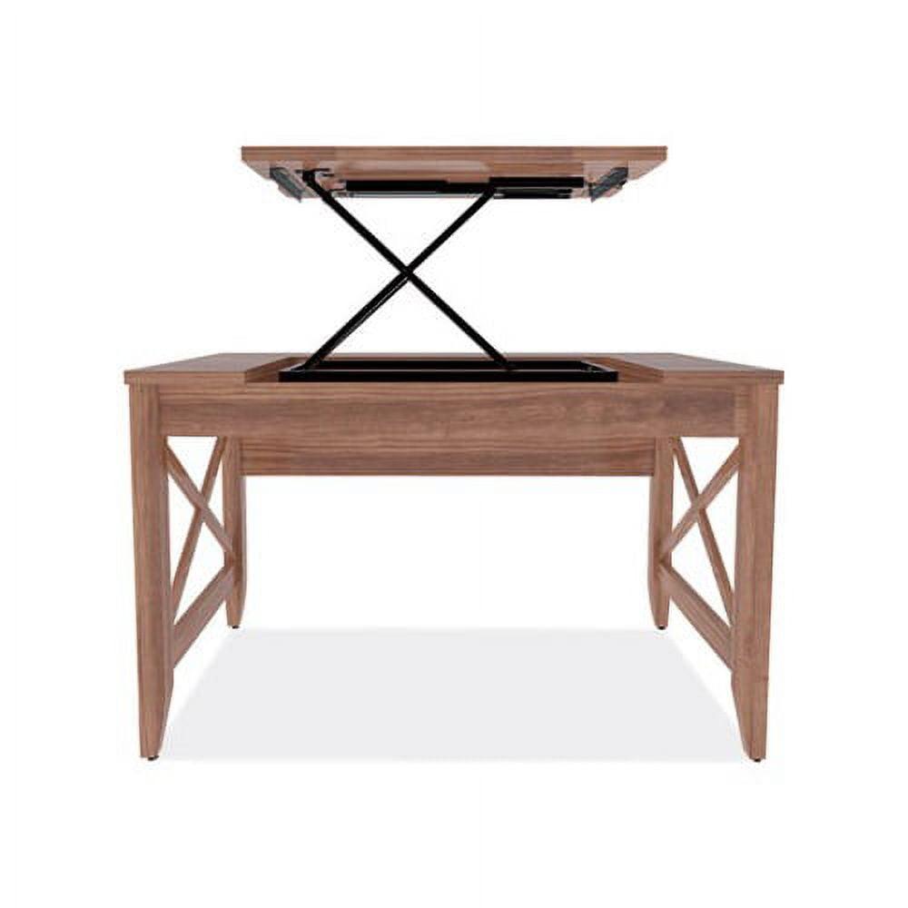 Modern Walnut Sit-to-Stand Adjustable Height Desk