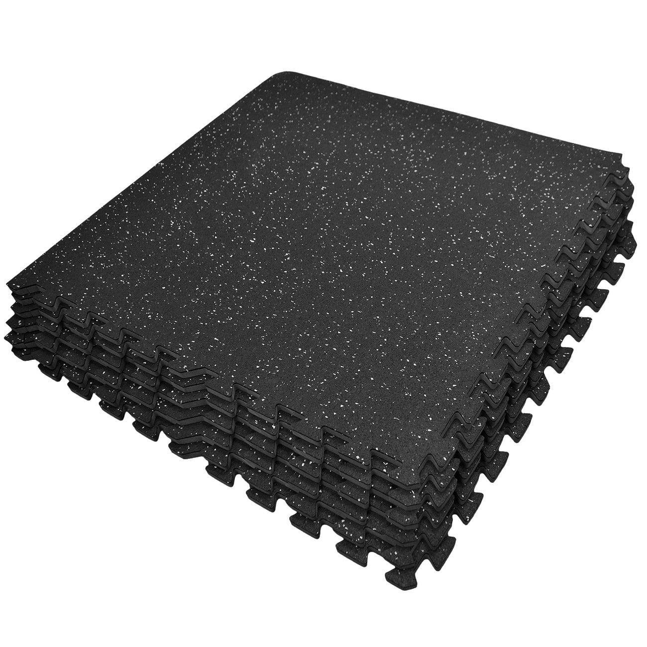 Sorbus Puzzle Exercise Rubber Interlocking Mat, Covers 24 sq ft (Set of 6)