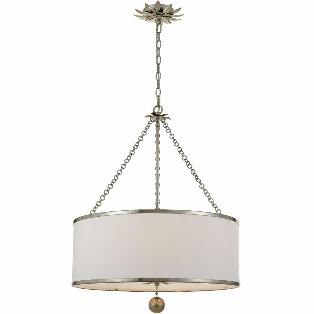 Six Light Chandelier-Antique Silver Finish    -Traditional Installation Crystorama Lighting 518-Sa