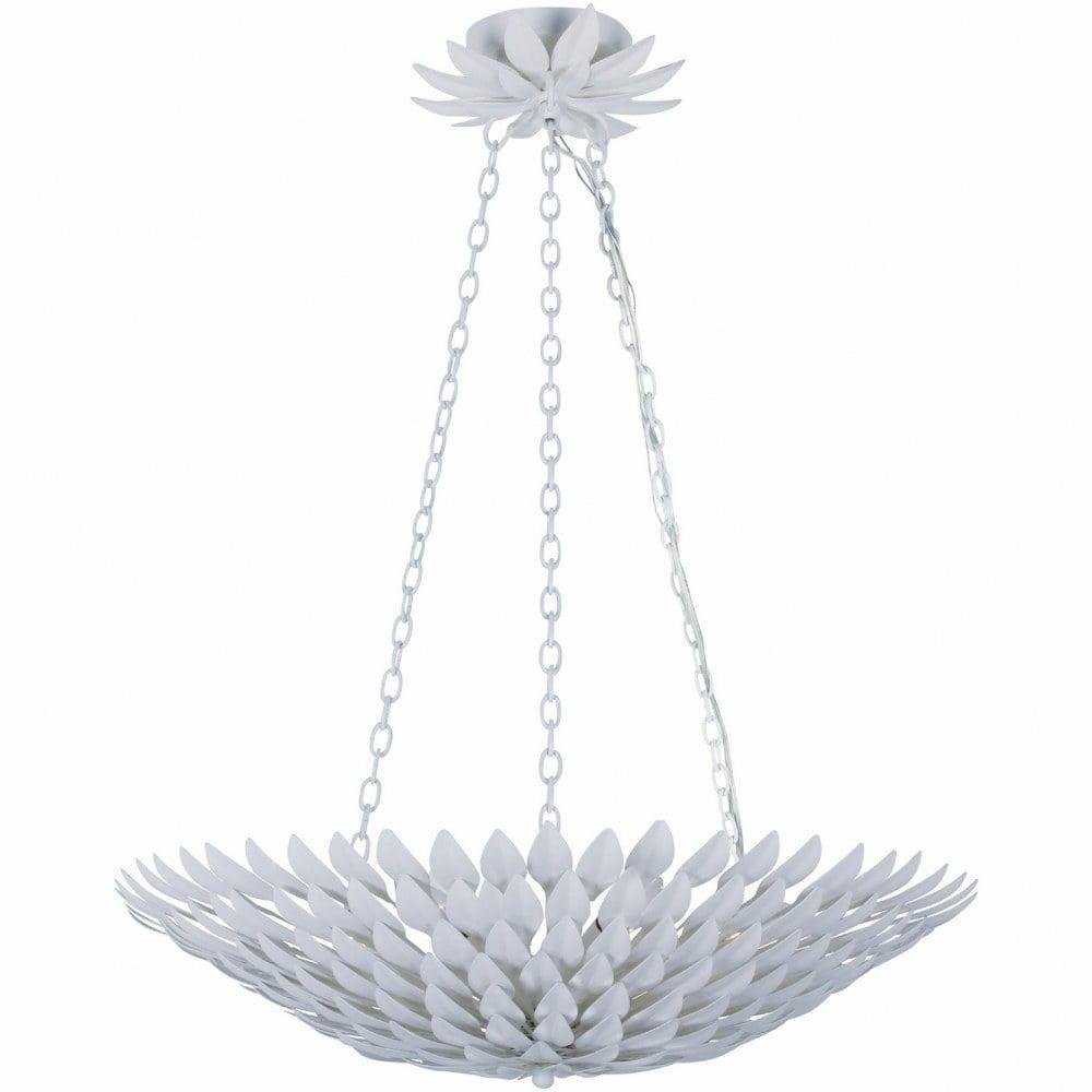 Crystorama Lighting Broche 6 - Light Chandelier in  Matte White