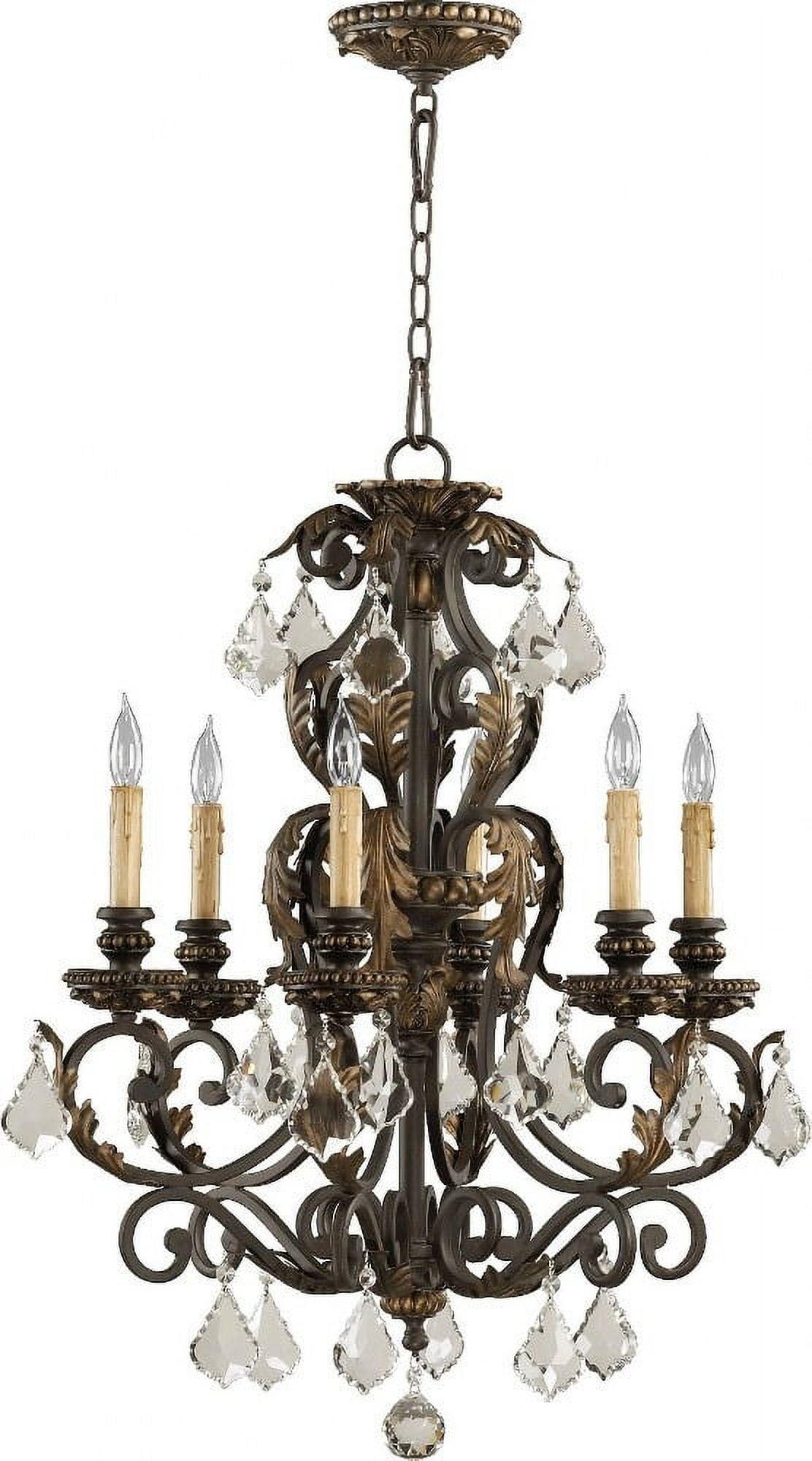 Elegant Rio Salado 6-Light Silver Transitional Chandelier