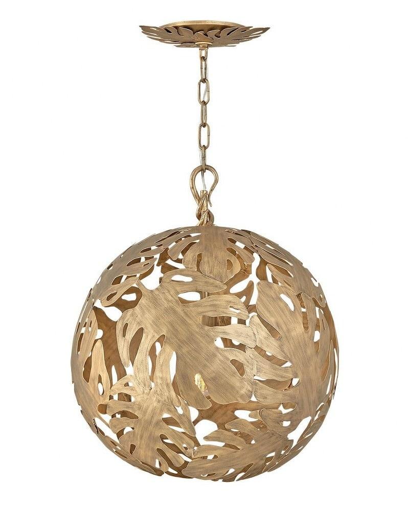 Botanica Burnished Gold 6-Light Drum Chandelier with Linen Shade