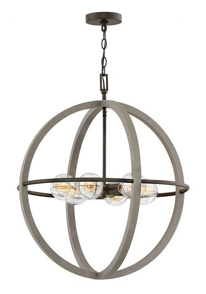 Six Light Medium Orb Chandelier In Transitional Style 25 Inches Wide By 28.5 Inches High Hinkley Lighting 3426Dc