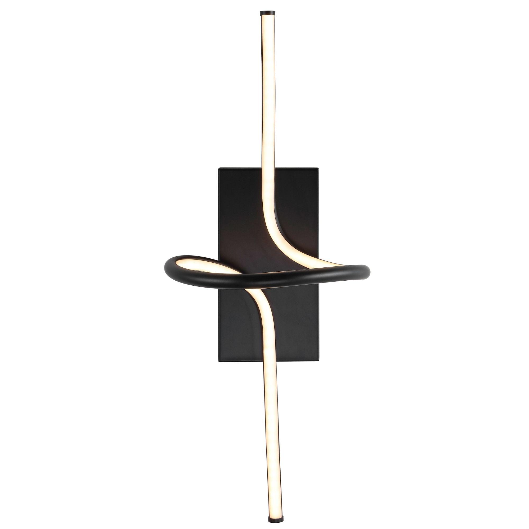 Sketch 9" Minimalist Metal Integrated LED Vanity Light Sconce, Black