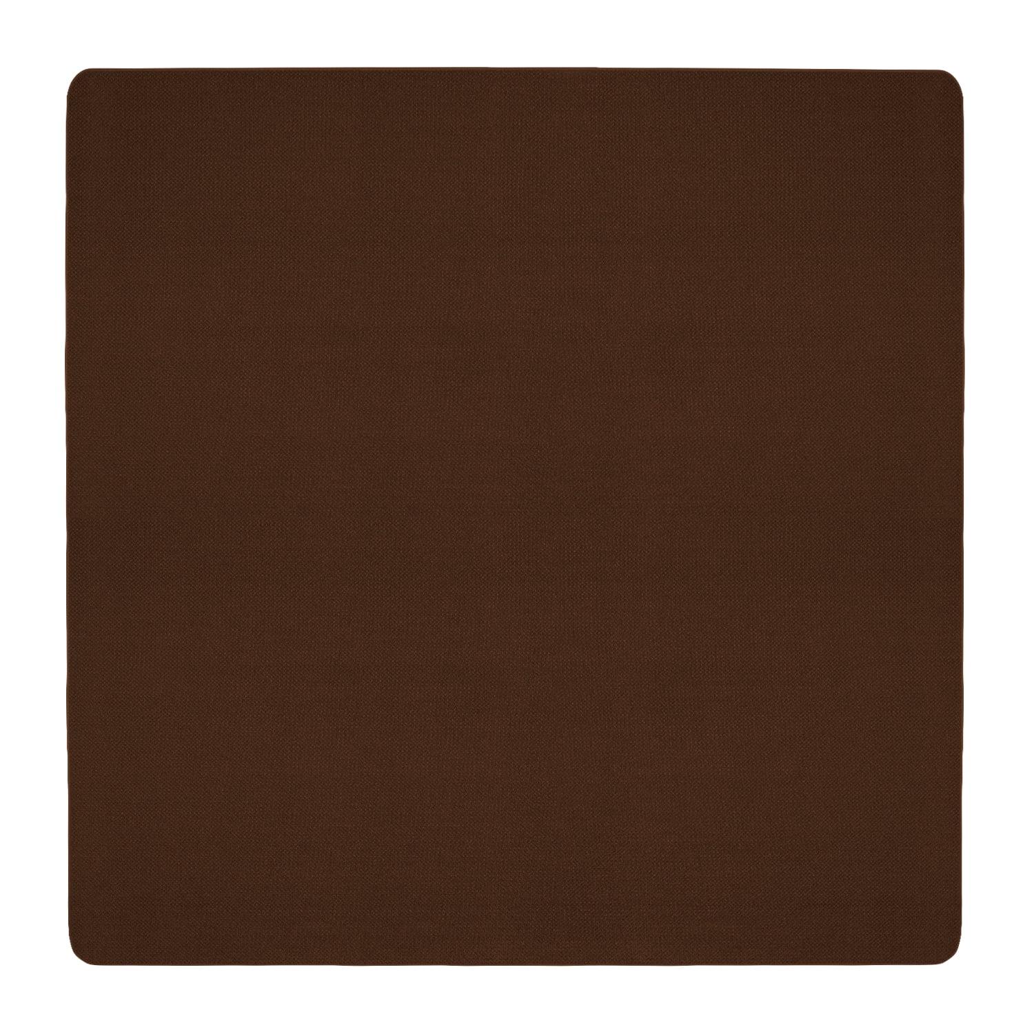 Skid-resistant Carpet Indoor Area Rug Floor Mat - Chocolate Brown - 8' X 8' - Many Other Sizes to Choose From