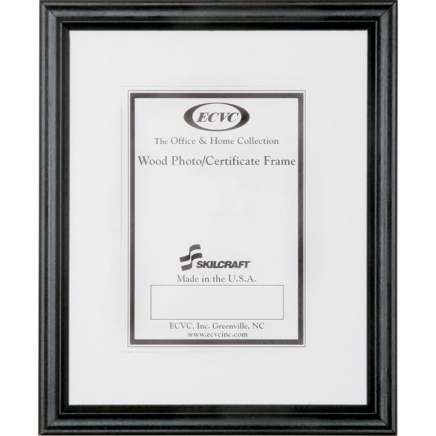 Skilcraft NSN0528690 Wood Frame, Enamel, 8 in. x 10 in., 12-BX, Black