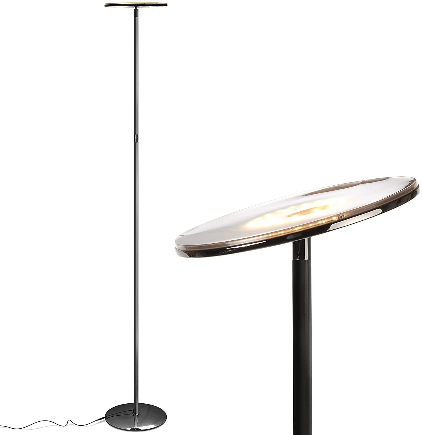 Industrial 1-Light Dimmable LED Floor Lamp with Adjustable Head