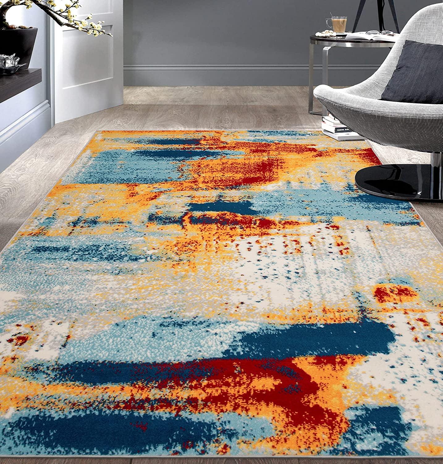 World Rug Gallery Bohemian Abstract Modern Area Rug