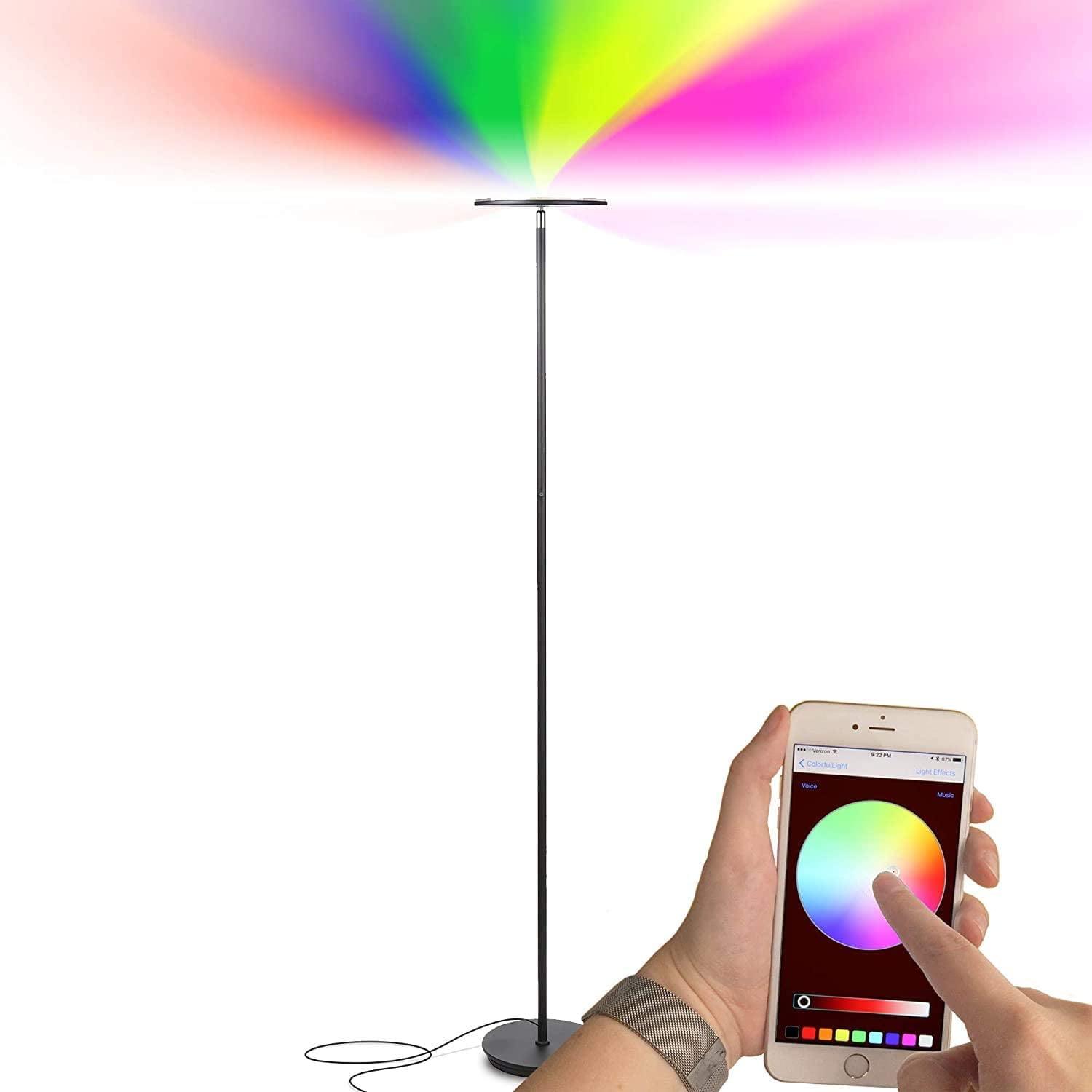 Brightech Sky Colors 69 in. RGB Modern LED Floor Lamp