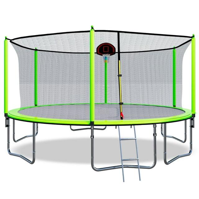 SKYBOUND Skybound 15' Round Backyard Trampoline with Safety Enclosure