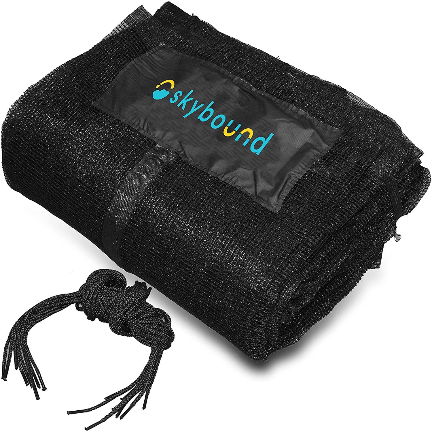 SkyBound Replacement Trampoline Safety Net Enclosure - Fits 14ft Trampolines that have 6 Straight Poles and Pole Caps w/ Bolts - Net Only!
