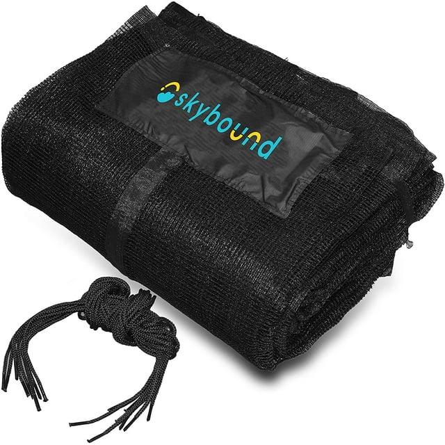 SkyBound Replacement Trampoline Safety Net Enclosure - Fits 14ft Trampolines that have 6 Straight Poles and Pole Caps w/ Bolts - Net Only!