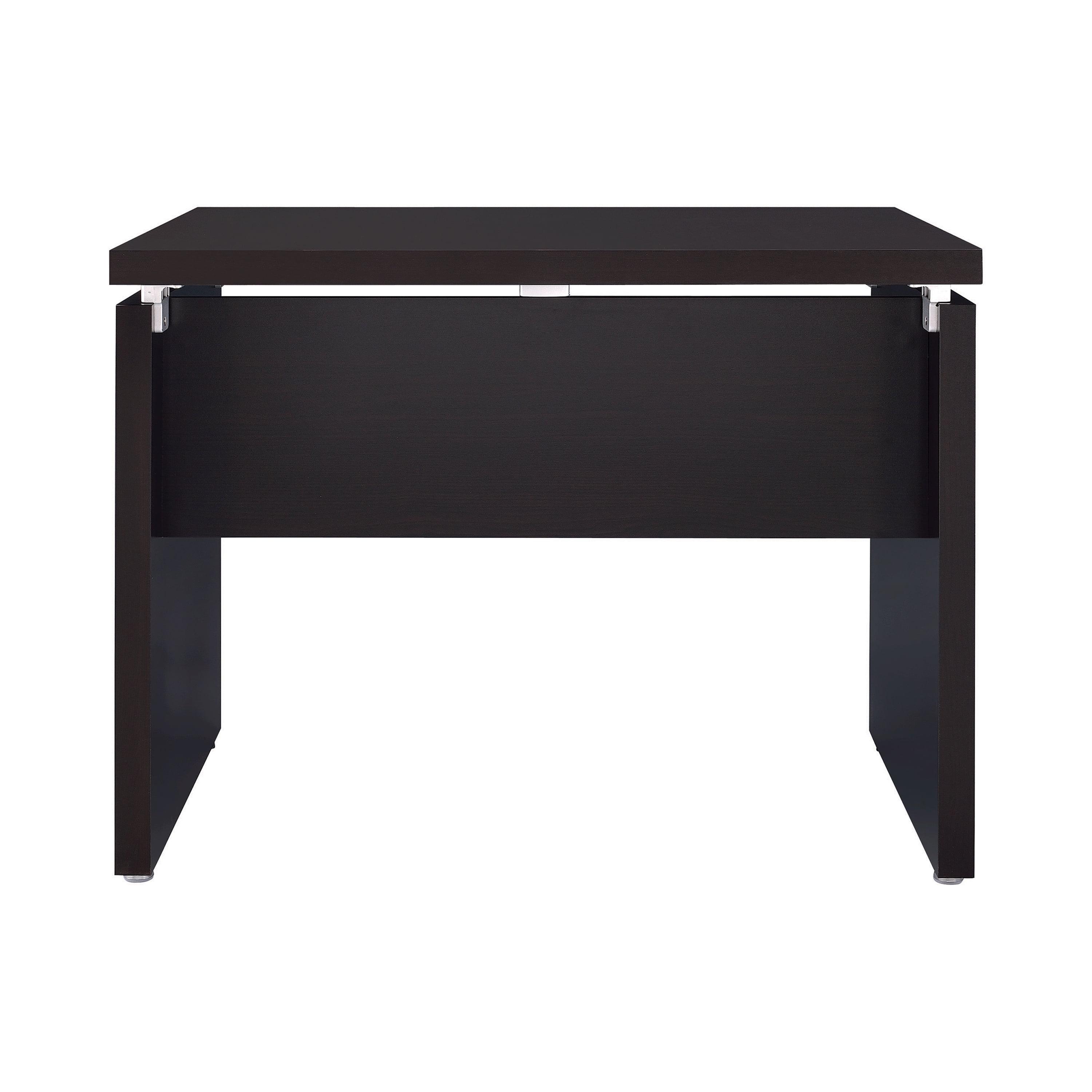 Transitional Black Home Office Desk with Drawer and Filing Cabinet, 39.25"