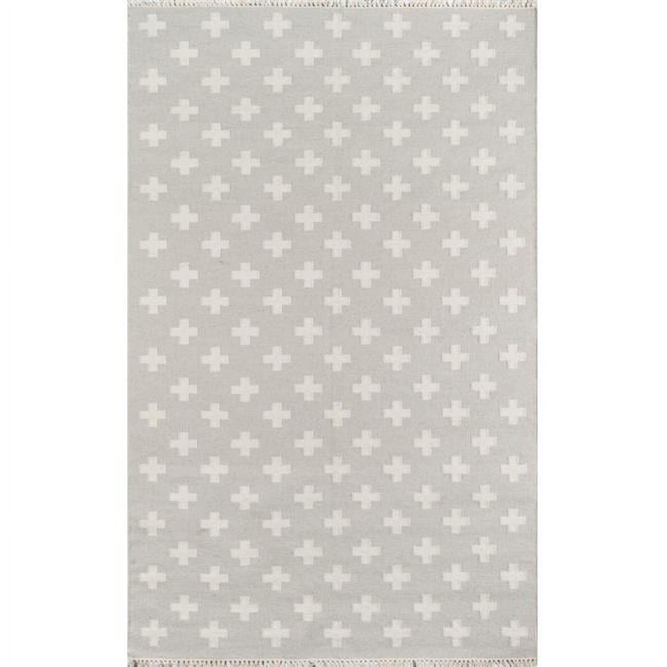 Topanga Geometric Handwoven Wool Gray/White Area Rug