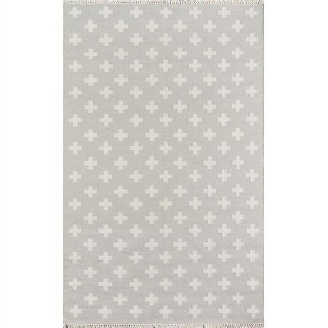 Novogratz Topanga Geometric Handwoven Wool Gray/White Area Rug & Reviews | AllModern
