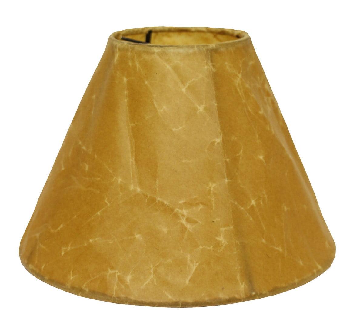 18" Brown Crinkle Oil Paper Empire Lamp Shade