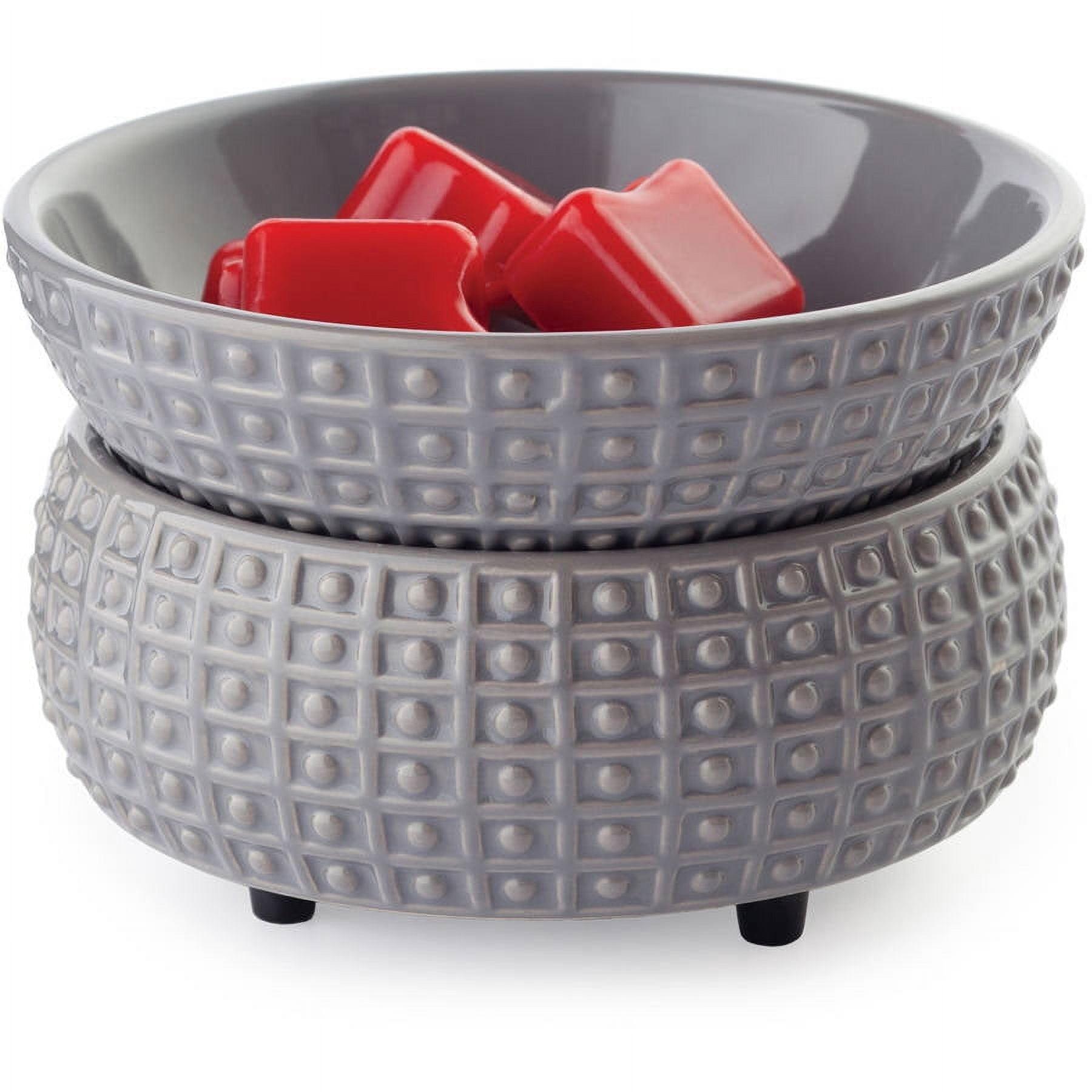 Slate Gray Ceramic 2-in-1 Candle and Wax Melt Warmer