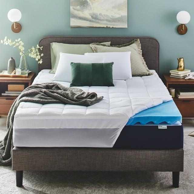 Sleep Innovations 4'' Gel Memory Foam Mattress Pad