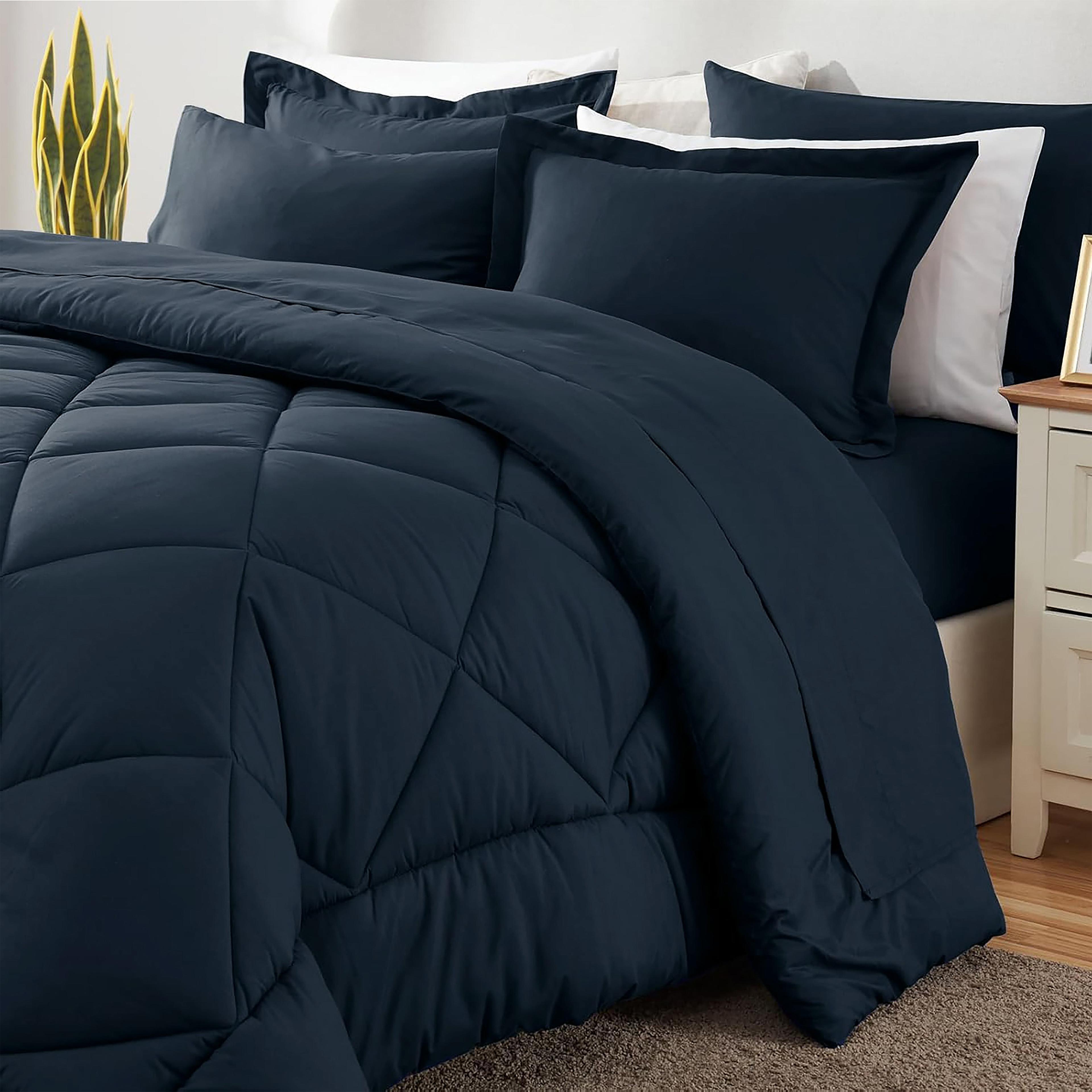 Sweet Home Collection All Season Bed-in-A-Bag 5pc/7pc Solid Color Comforter & Sheet Set Ultra Soft Bedding by Sweet Home Collection