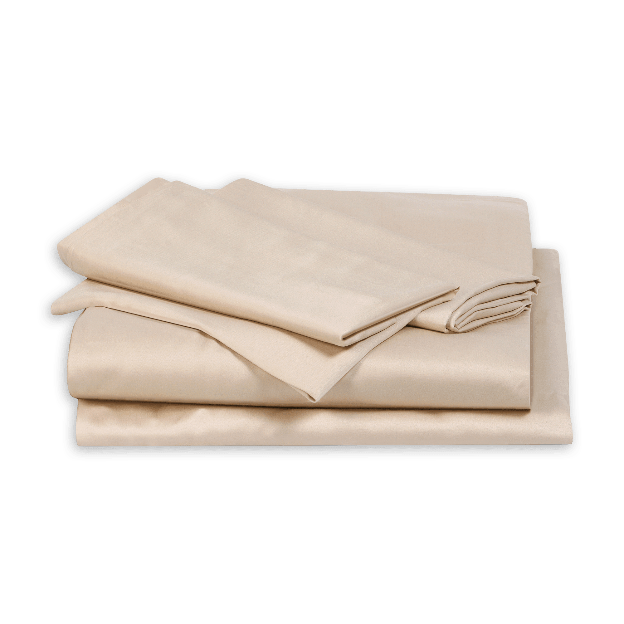 Sleepgram Bed Viscose from Bamboo Fiber Twin Bed Sheet Set with Flat Sheet, Fitted Sheet, and 2 Pillowcases, Made From Organic Bamboo, Sand