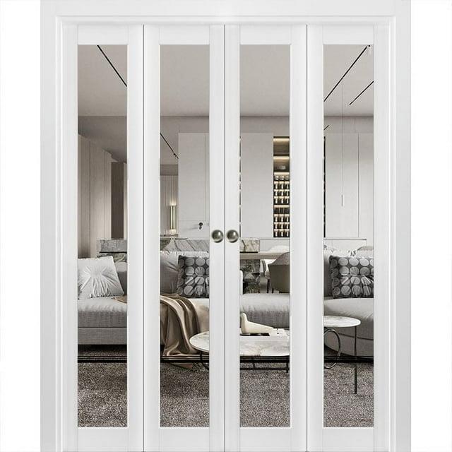 SARTODOORS 2666 Solid + Manufactured Wood Paneled Bi-Fold Door