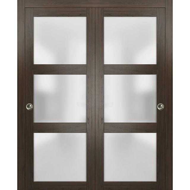 SARTODOORS Lucia Frosted Glass Sliding Closet Doors