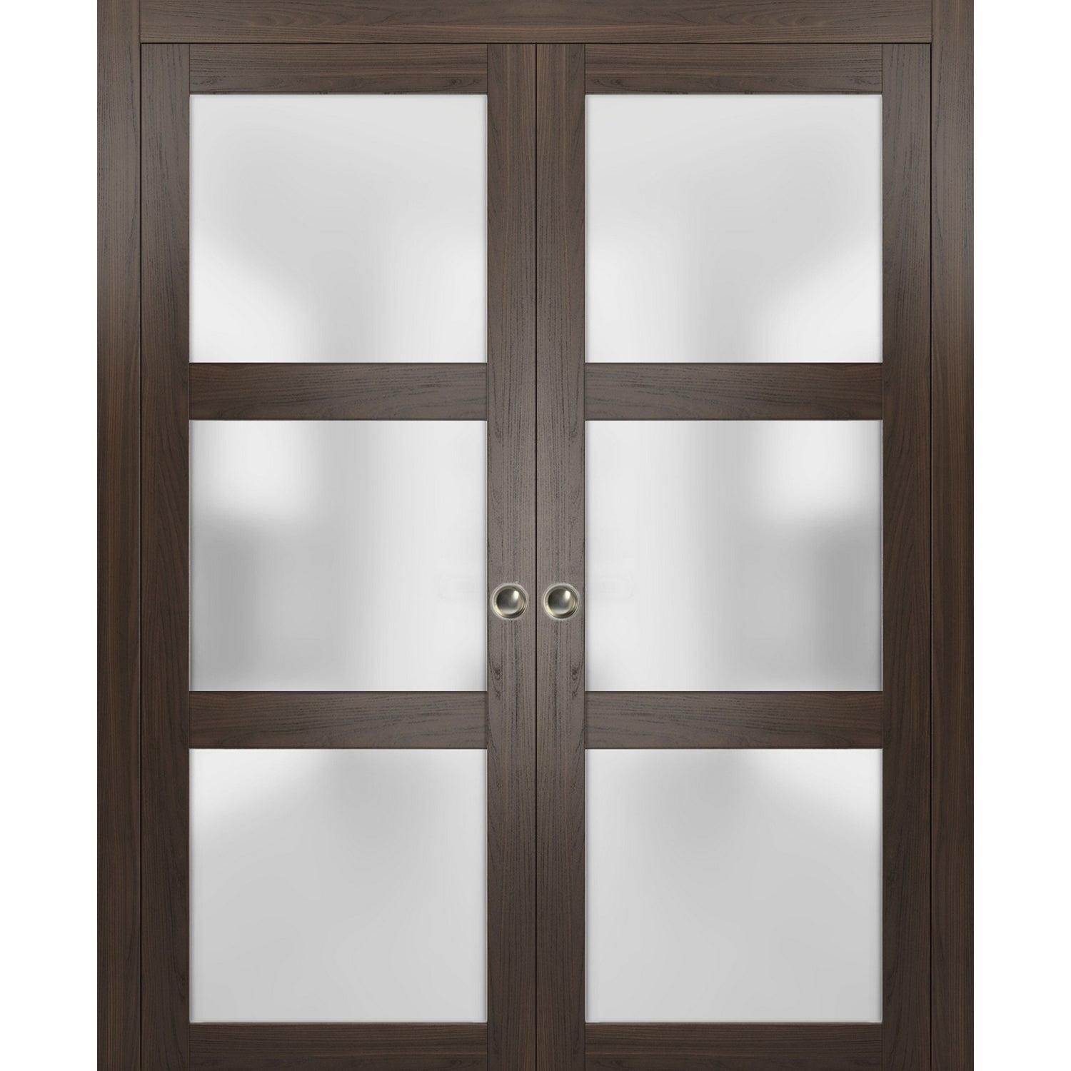 SARTODOORS Lucia Frosted Glass Sliding Closet Doors