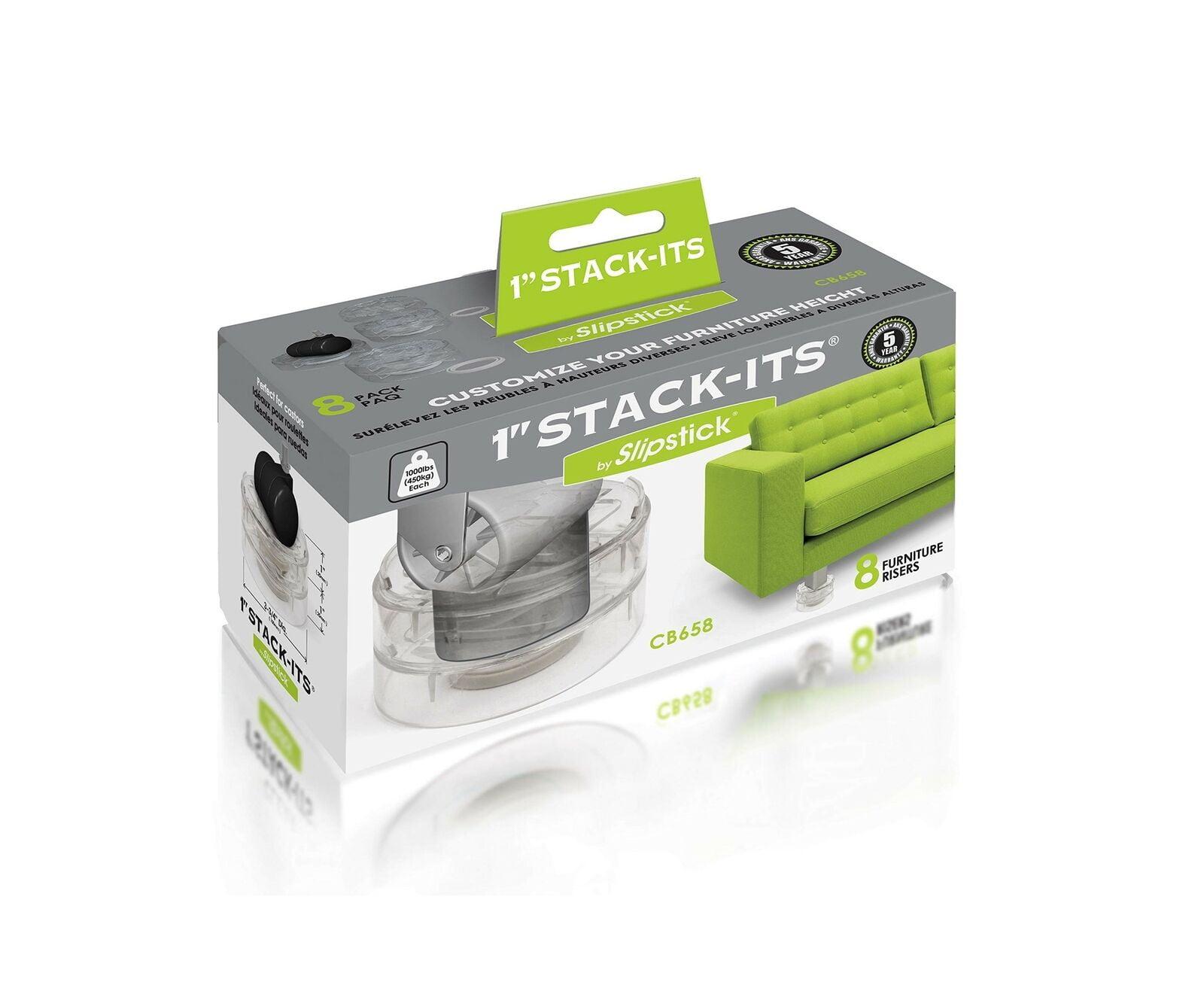 Slipstick Clear Stack-Its Furniture Risers (Set of 8)