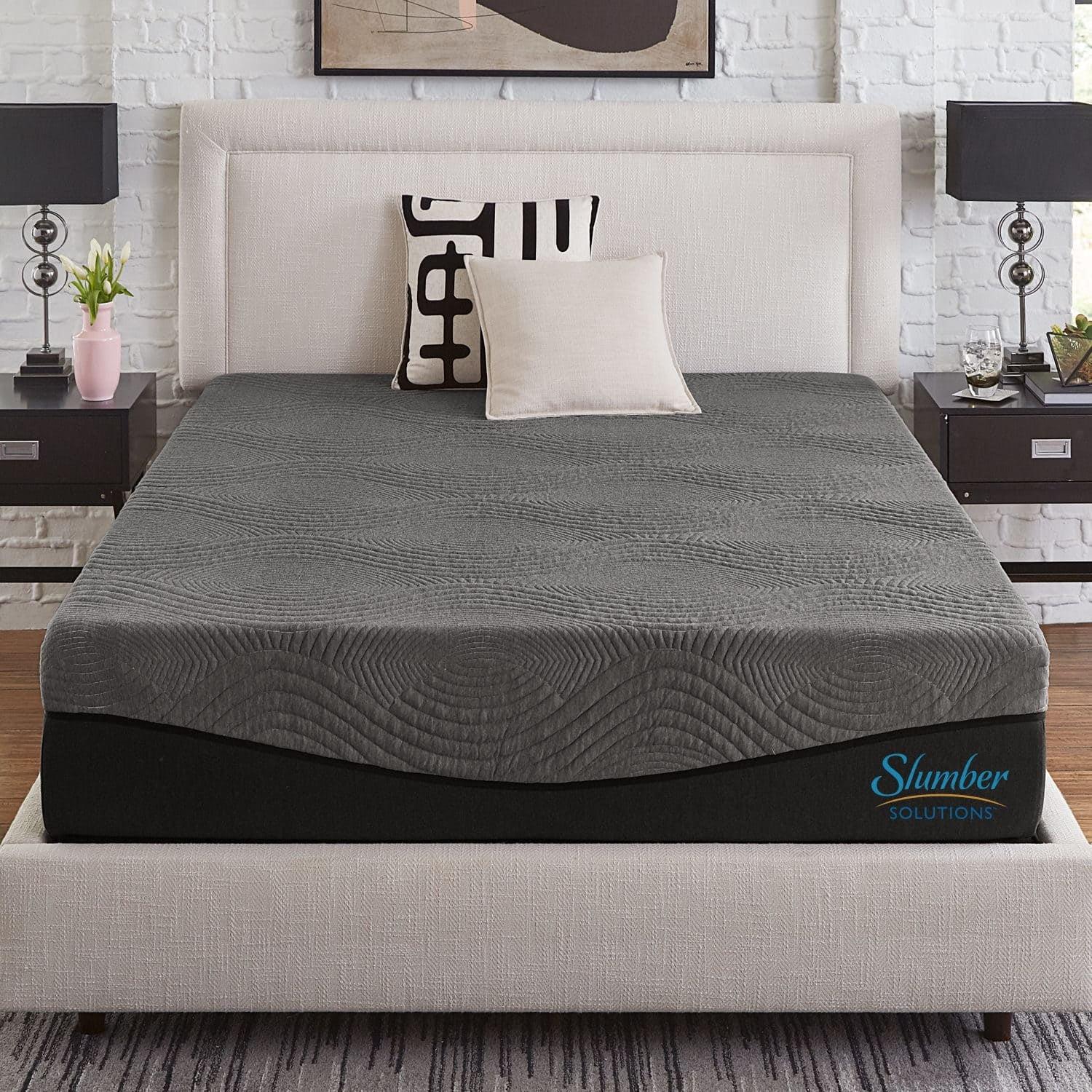 Slumber Solutions  Active 14-inch Charcoal Memory Foam Mattress Queen