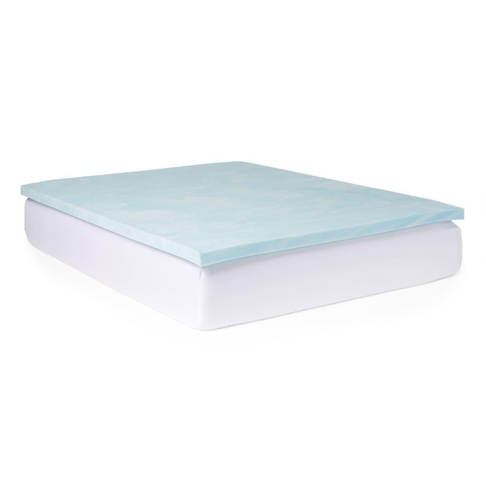 Slumber Solutions  Gel 2-inch Memory Foam and 1.5-inch Fiber Mattress Topper Queen