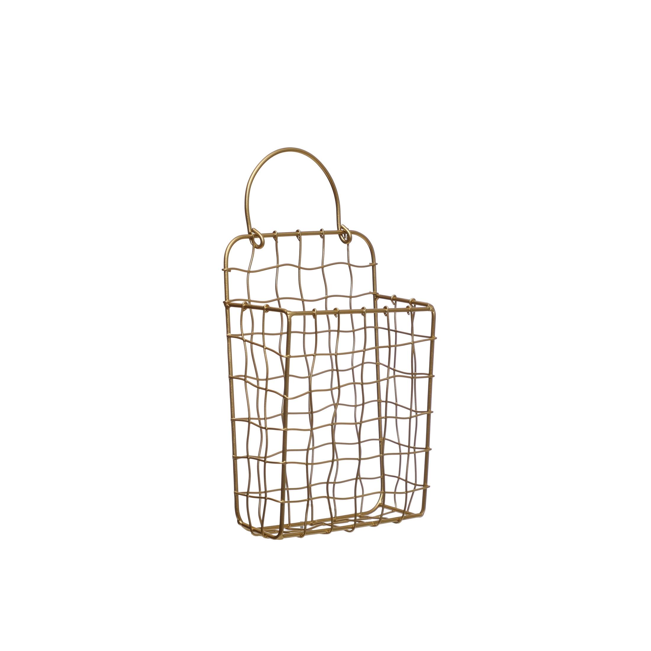 Small Gold Metal Wall File Pocket by Ashland® - Spring Home Decor