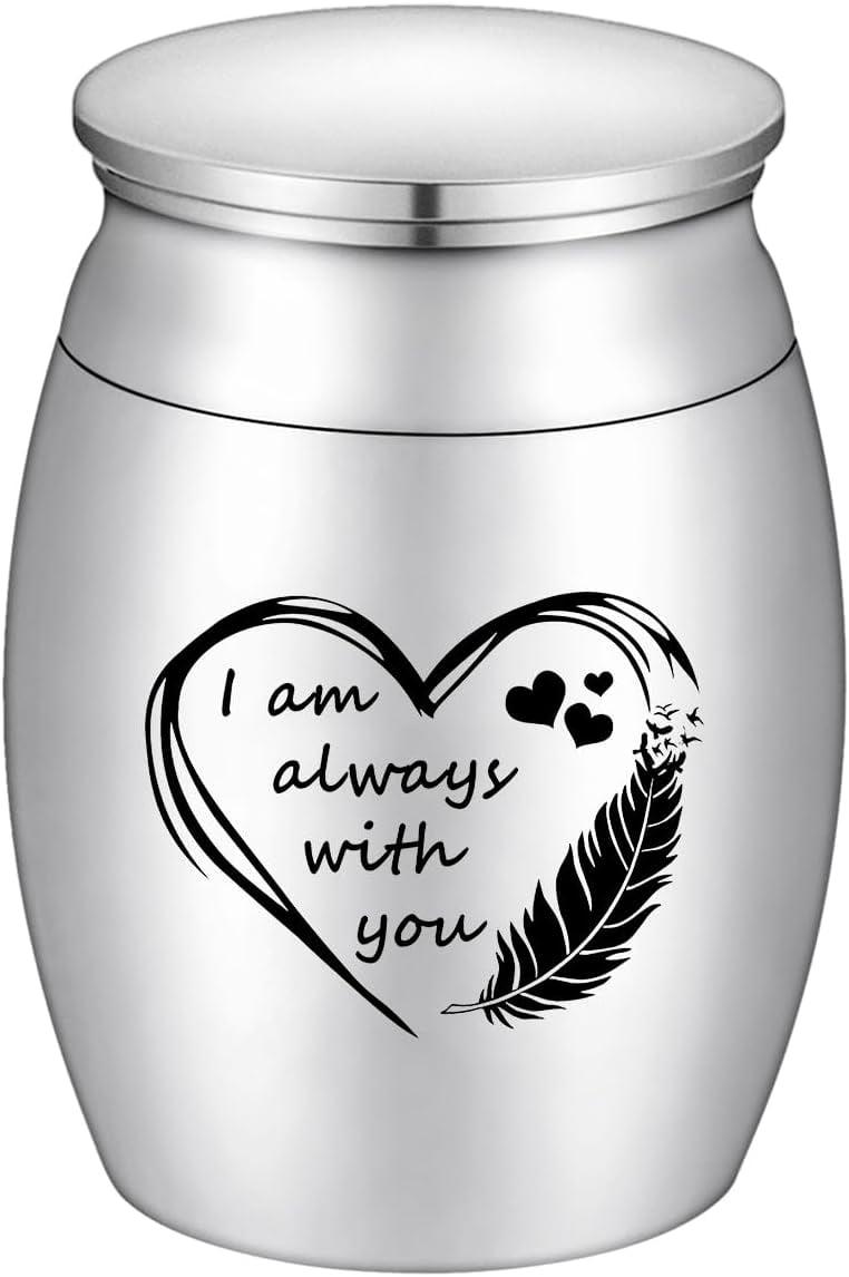Small Keepsake Urn for Dad Mini Cremation Urns Decorative Memorial Funeral Ashes Holder Silver Engraved Stainless Steel Container for Dad Father 1.57 x 1.18 Inch-My Dad My Hero My Angel