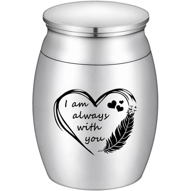 Small Keepsake Urn for Dad Mini Cremation Urns Decorative Memorial Funeral Ashes Holder Silver Engraved Stainless Steel Container for Dad Father 1.57 x 1.18 Inch-My Dad My Hero My Angel